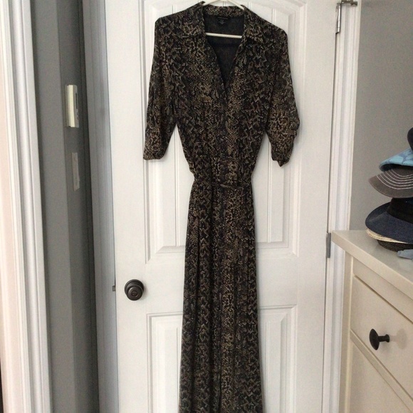 NWOT Moda International Brown/Black Animal Print Lined Dress - Picture 3 of 12